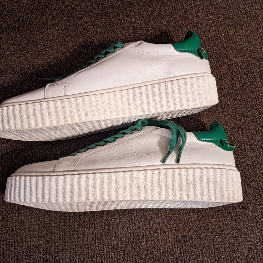 J/Slides Nyc Green And White Platform Sneakers - image 3